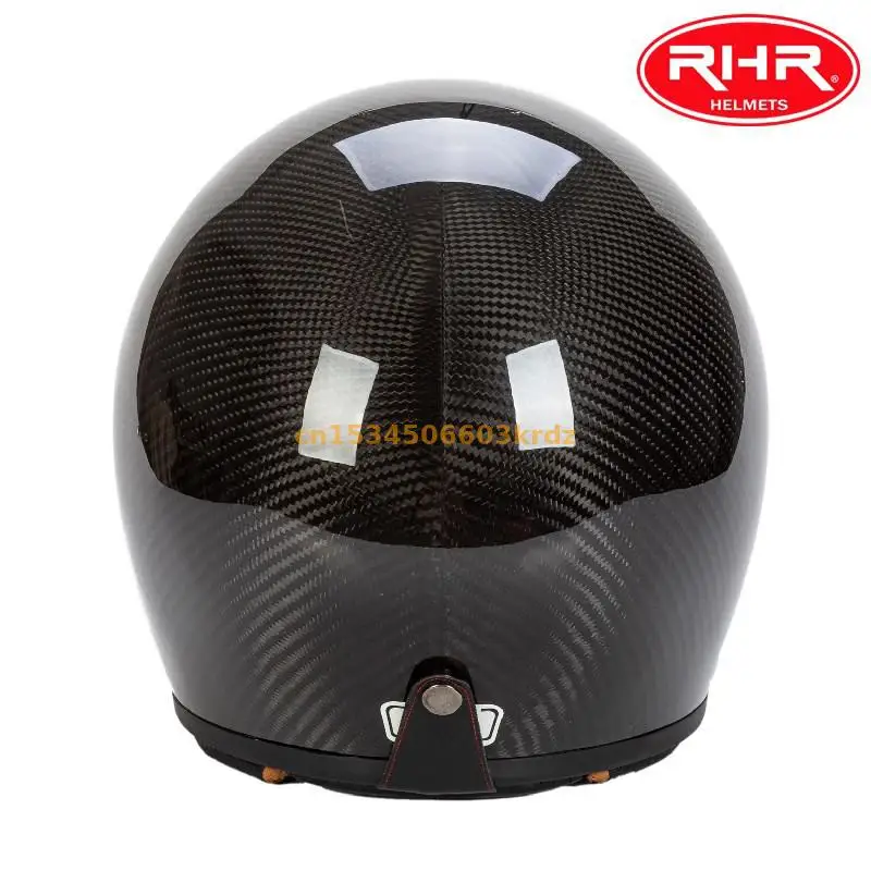 Alta qualidade de FIBRA de CARBONO profissional capacete integral para retro motocicletas, capacetes de protecção para a corrida de karts e Imagem 3