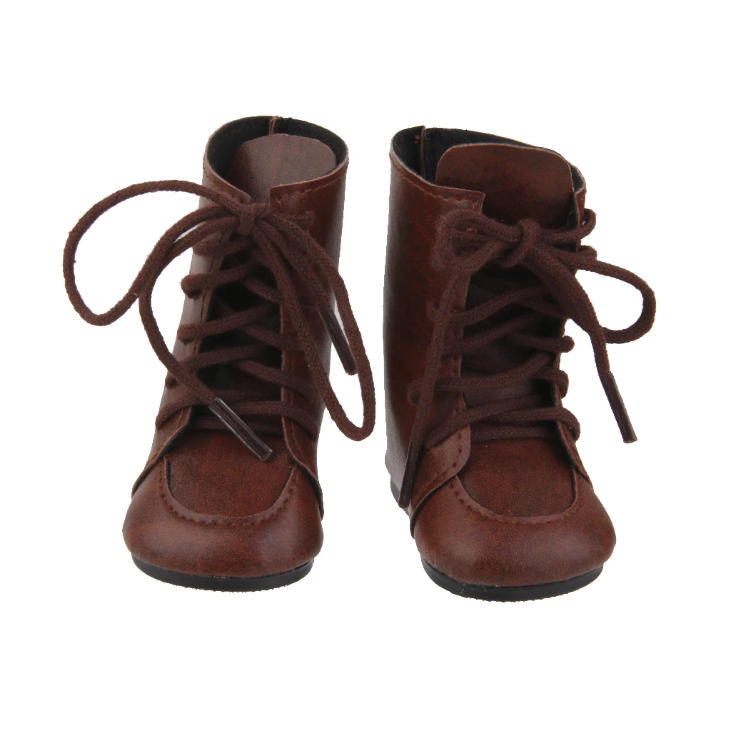 Moda Marrom Lace Up Boots Sapatos com laço para Vestido Acessórios Imagem 2