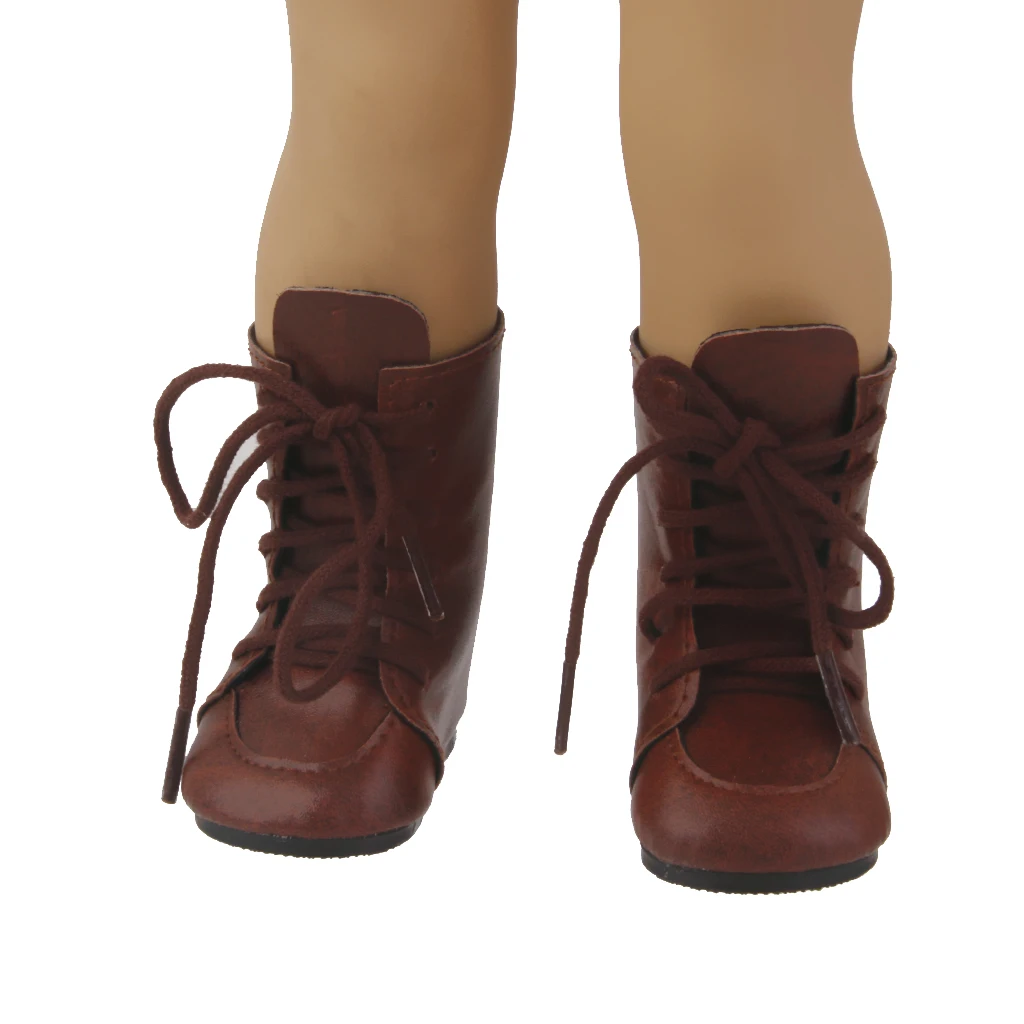 Moda Marrom Lace Up Boots Sapatos com laço para Vestido Acessórios Imagem 3