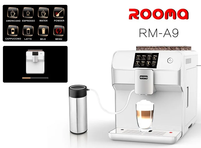 Totalmente automático, uma tela de toque cappucinno ,café com leite,café expresso, máquina de café profissional, máquina de café, máquina de Imagem 1