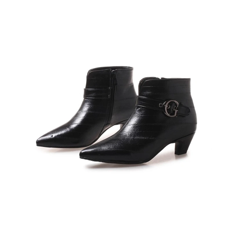 Mulheres botas de 2020 Moda Outono Inverno Botas de Senhoras botas Ankle Boot zíper alta calcanhar Sapatos Confortáveis plus size 32-46 18-84 Imagem 1