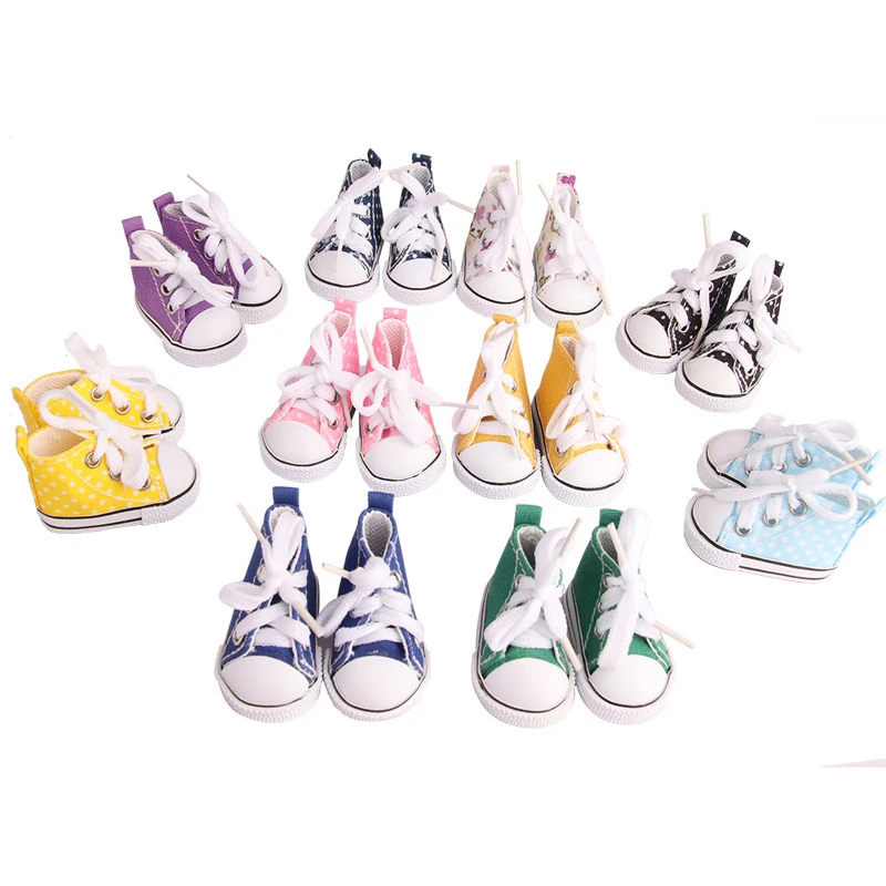 Boneca Sapatos 5cm De 14 Polegadas Menina Bonecos de 20 cm de Roupas de Boneca Sapatos de Lona de Boneca, Acessórios Sapatos Boneca Sapatos de Boneca, Acessórios de vestuário Imagem 1