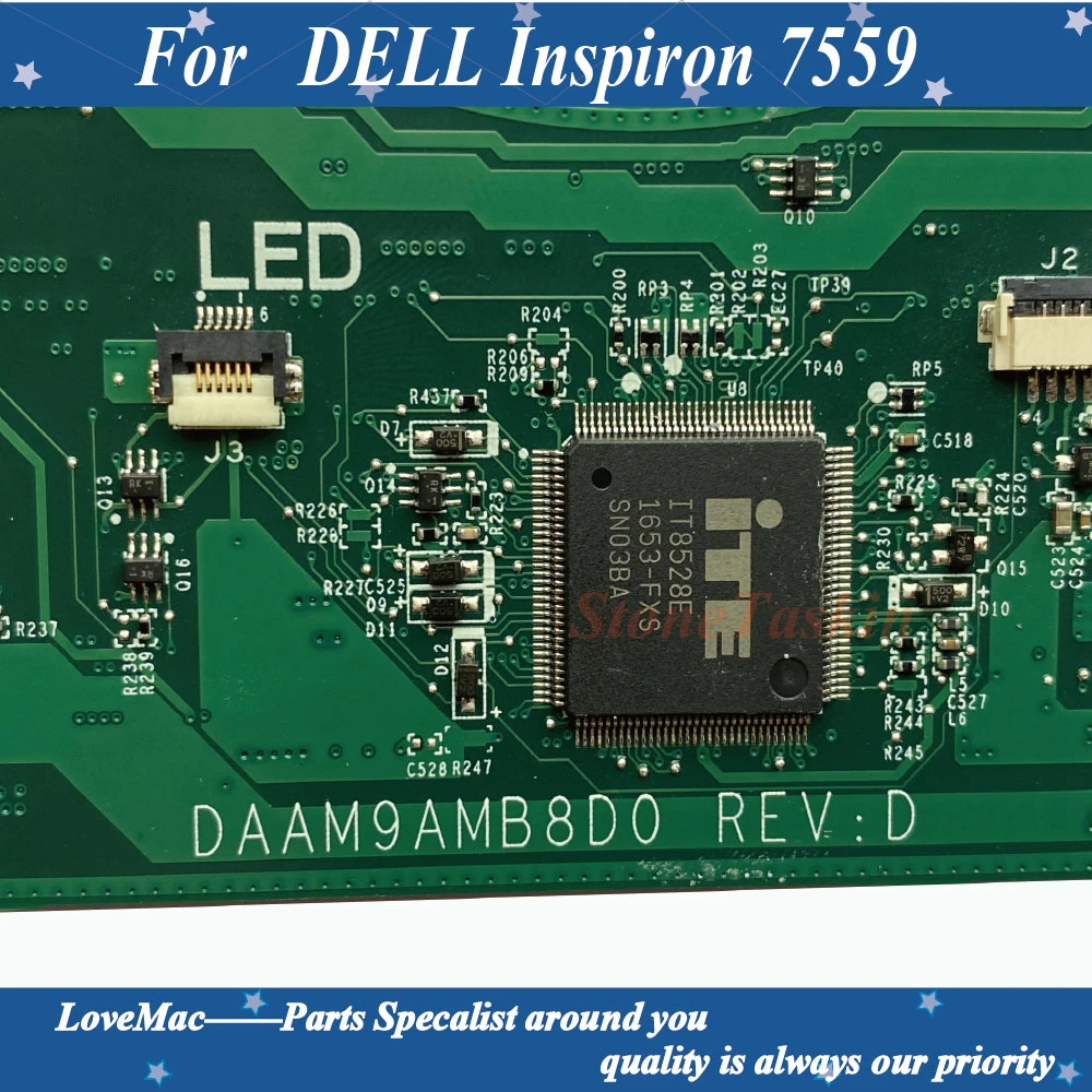 Alta qulaity CN-0MPYPP Para DELL Inspiron 7559 Laptop placa-Mãe DAAM9AMB8D0 MPYPP SR2FQ I7-6700HQ DDR3L 100% Testado Imagem 1