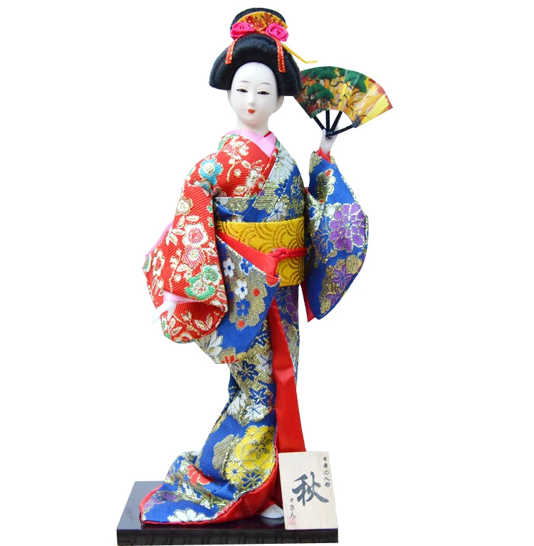 30cm Japonesa Linda Gueixa Figuras de Bonecas com Belo Quimono Casa Nova Decoração do Escritório Miniaturas Presente de Aniversário ZL211 Imagem 3