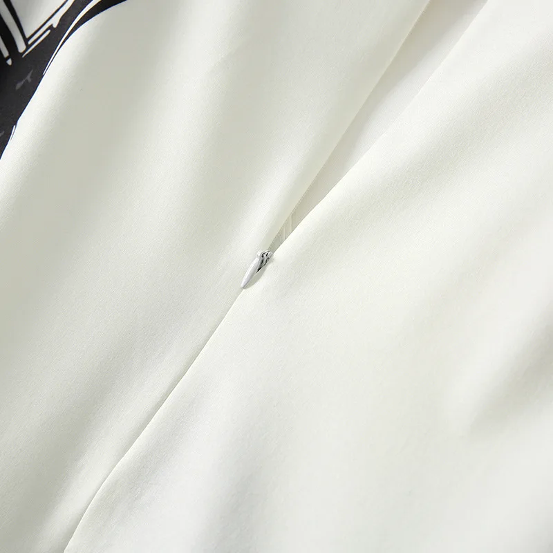Macacão De Mulheres Solto 100% Poliéster Impresso V Neck Mangas Meio De Cintura Alta Design Simples, Casual Grande Perna De Calça Nova Moda Imagem 5