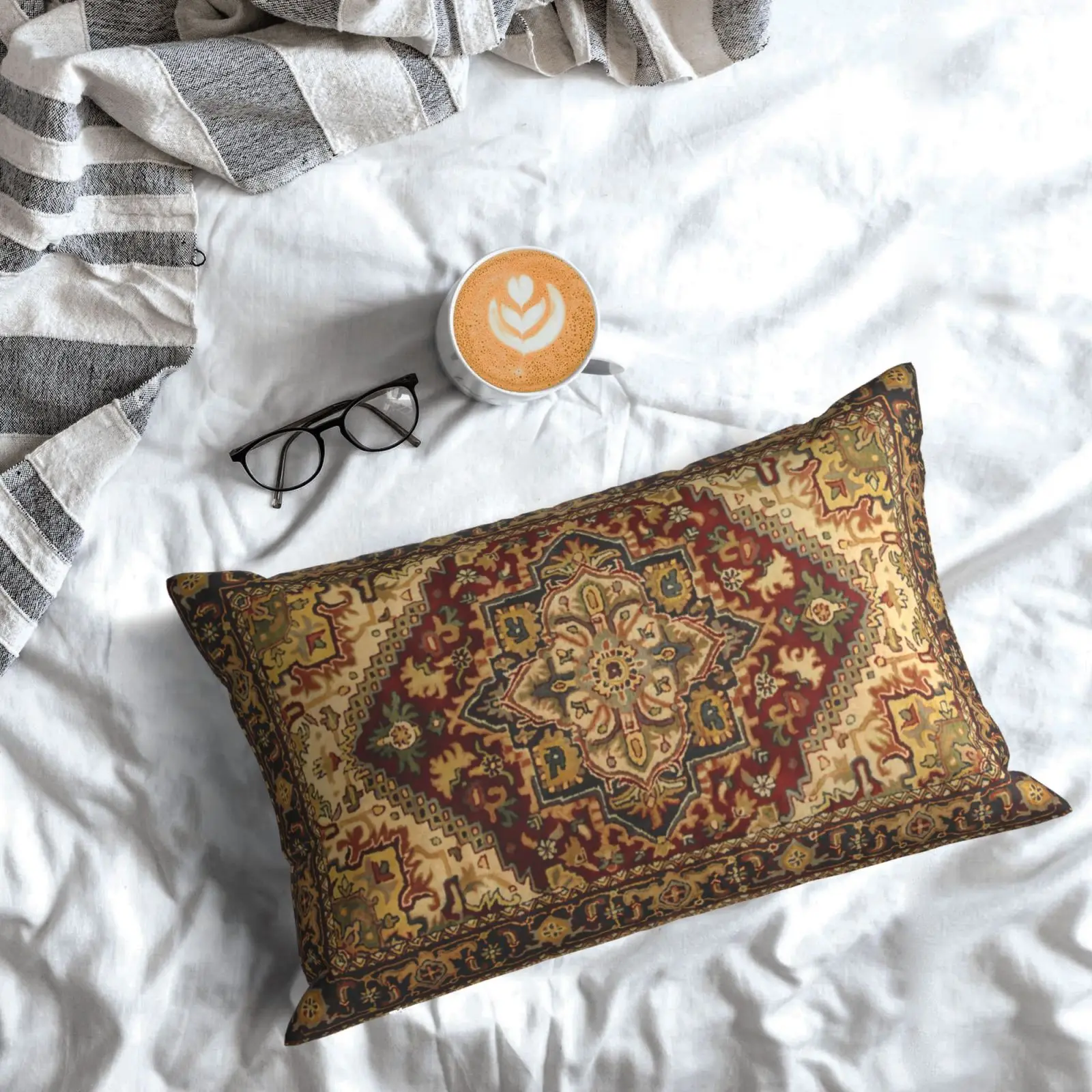 Moroccan étnica capa de almofada, curto plush fronha, sofá capa de almofada decorativa, decoração de casa cair decoração Imagem 2