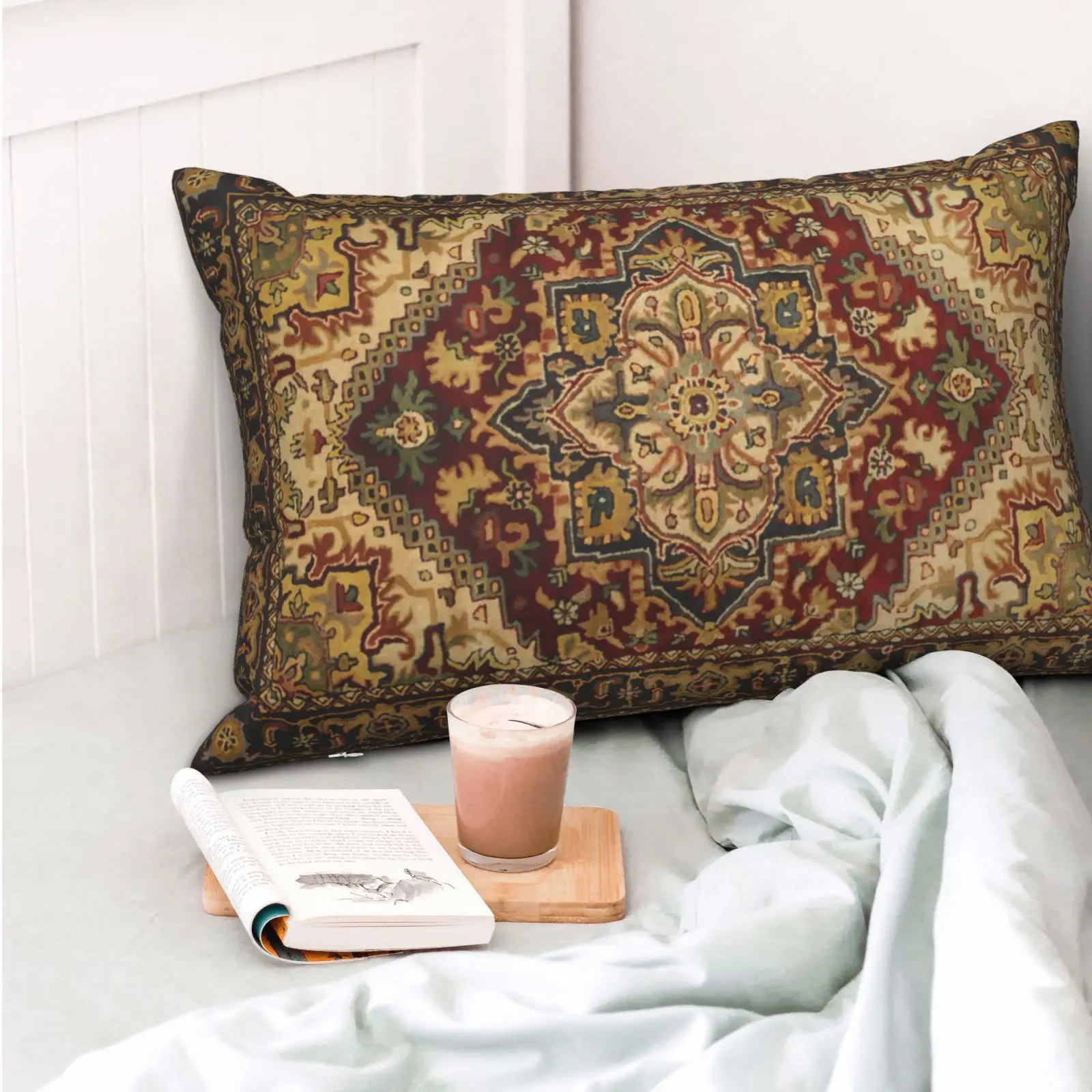 Moroccan étnica capa de almofada, curto plush fronha, sofá capa de almofada decorativa, decoração de casa cair decoração Imagem 4