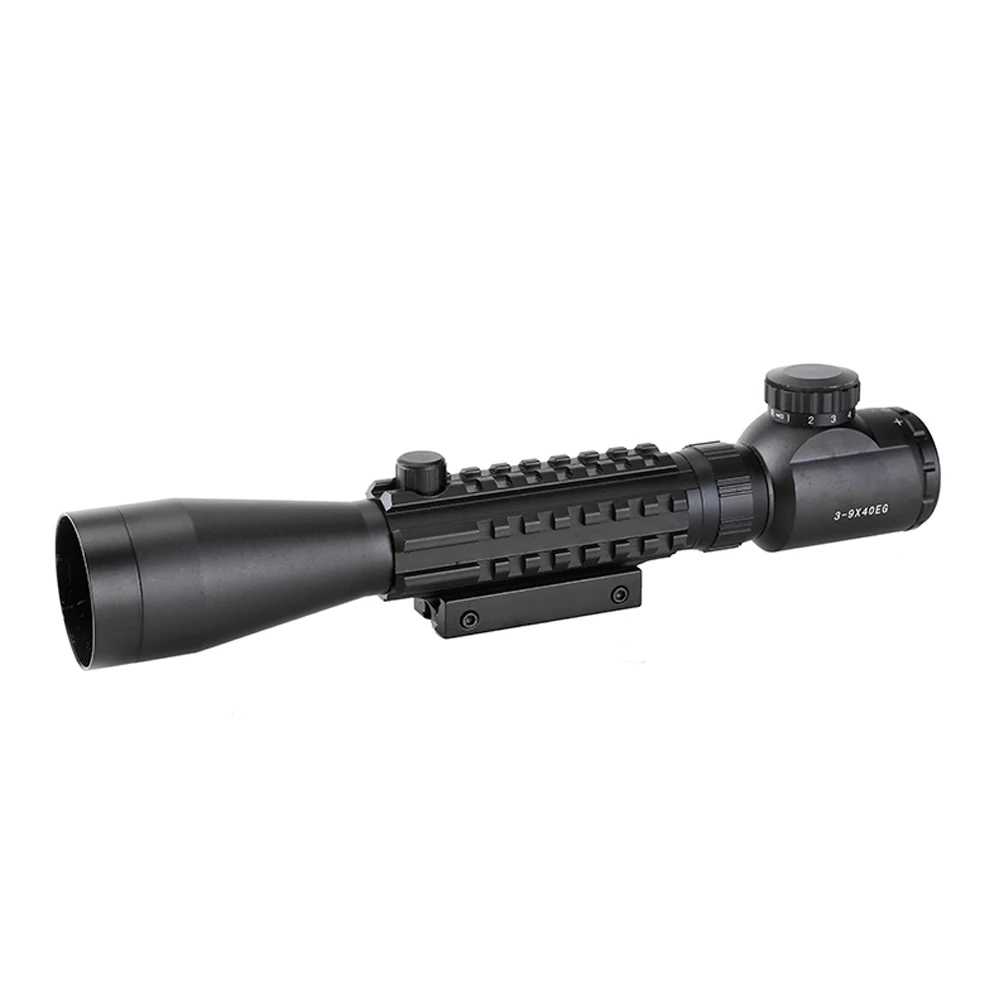 Caça Riflescope Óptica 3-9x40 Óptica Iluminada Visão com o objetivo de Dispositivo Rifle Âmbito AR15 AR10 .223/.308 Imagem 4