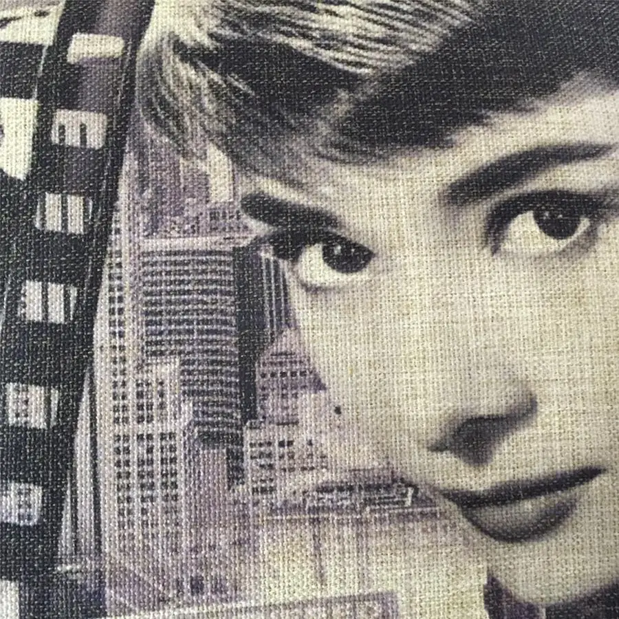 Retro tiras de Filme de Audrey Hepburn capa de almofada Hepburn fronha de Linho, fronhas de almofadas de decoração de casa de sofá cintura Travesseiros Imagem 3