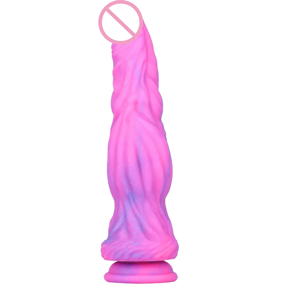 10em arco-íris Silicone Líquido Plug Anal Brinquedos BDSM Multi Camada de Cor Transparente Simulação Chicote Sexo Feminino Pênis Otário Vibrador Brinquedo Imagem 3