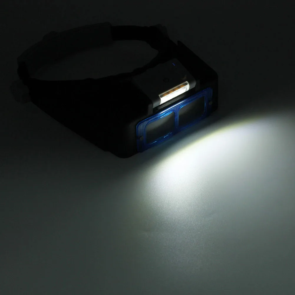 DIODO emissor de Luz Profissional Lupa Mãos Livre no HD Iluminado Lupa de 1,5 x 2x 2,5 x 3,5 x Banda Ajustável para Idosos Leitura Jewelers, revendedor Imagem 1