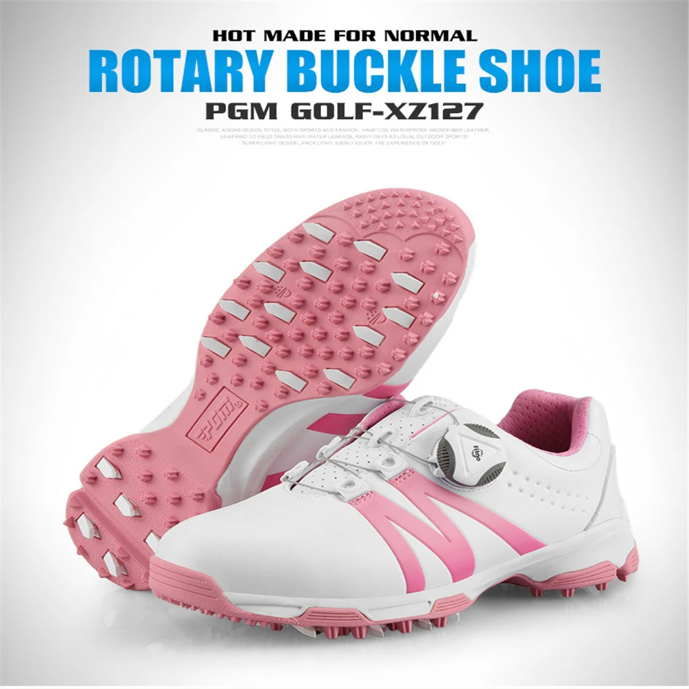 PGM Sapatos de Golfe de Mulheres antiderrapante Impermeável de Tênis Senhora Menina de Lazer Seção Fixa de Unhas Respirável Esportes XZ127 Imagem 1