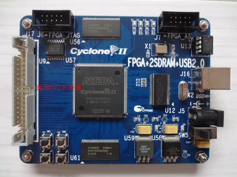 USB2.0 conselho de desenvolvimento FPGA+2SDRAM+USB2.0 de aquisição de dados Imagem 1