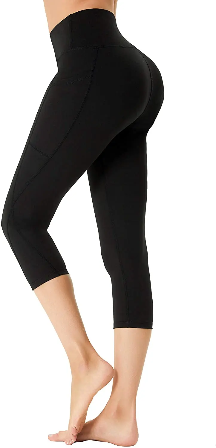 Cintura Alta Yoga Cortar Calças Para Mulheres De Verão Elástica Perfeita Leggings Cortada Calças Butt Lift De Meia-Calça Meninas Fitness Sportswear Imagem 2