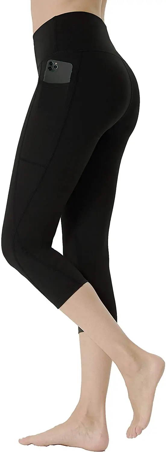 Cintura Alta Yoga Cortar Calças Para Mulheres De Verão Elástica Perfeita Leggings Cortada Calças Butt Lift De Meia-Calça Meninas Fitness Sportswear Imagem 3