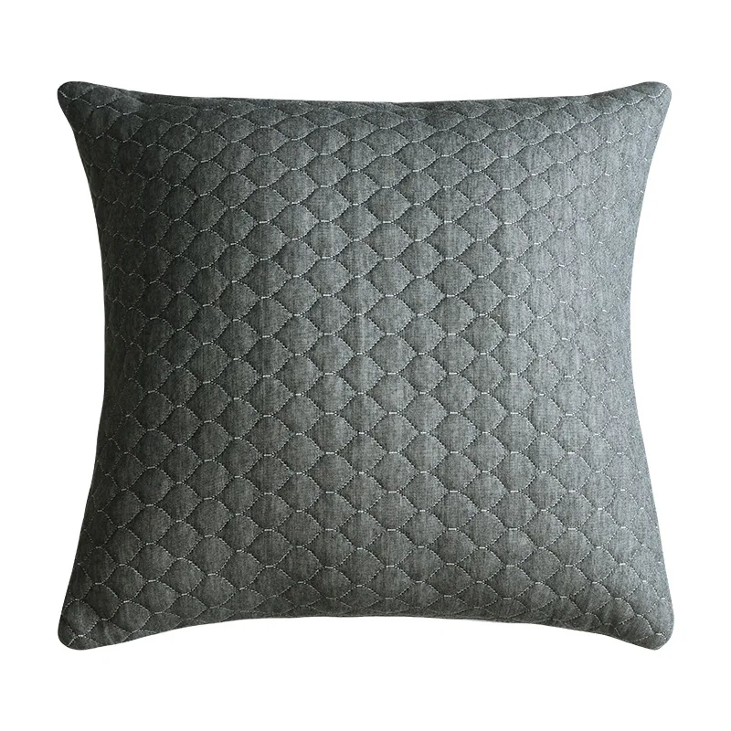 Super macio Imitação de algodão sólido capa de almofada em casa, de cama, travesseiro capa de sofá decorativo 3D círculo de diamante fronha escritório do hotel Imagem 4