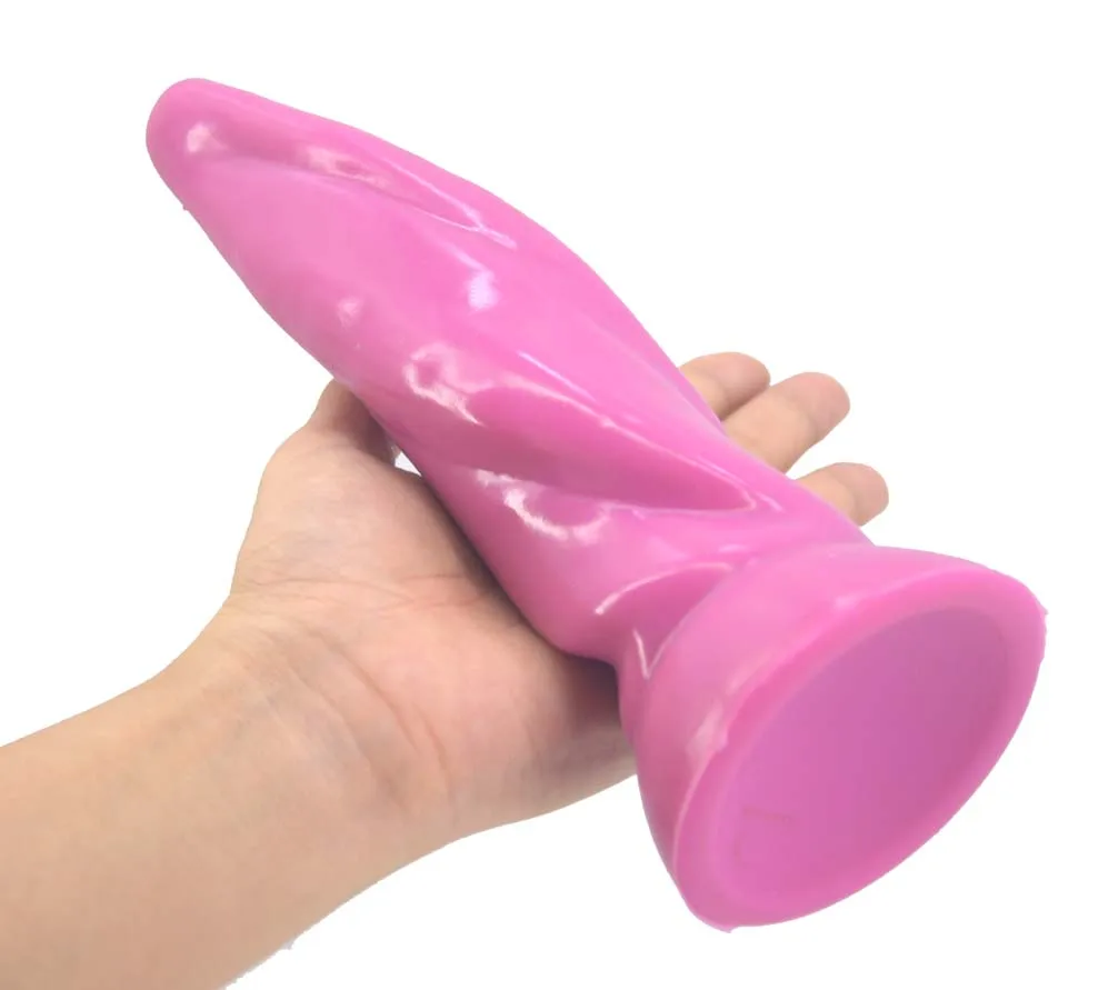 FAAK de 8 polegadas de silicone sexo anal brinquedos torção plug anal com ventosa, anal, vibrador mulheres homens masturbador sexo de produtos flexíveis do pénis Imagem 3