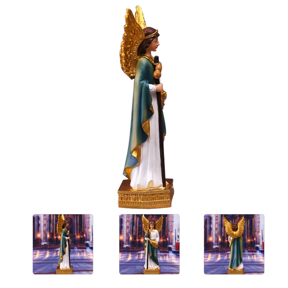 Santo Sagrado Delicado Família Estatueta Catolicismo Ornamento San Rafael Estatueta para os Religiosos Presente Imagem 1