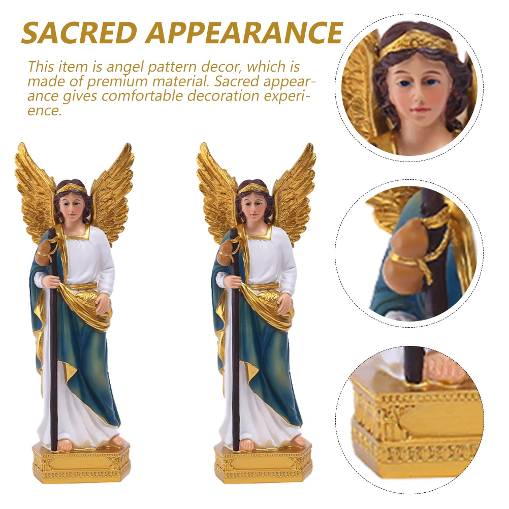 Santo Sagrado Delicado Família Estatueta Catolicismo Ornamento San Rafael Estatueta para os Religiosos Presente Imagem 3