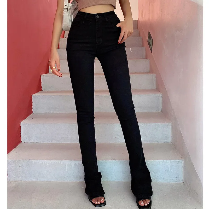 Mulher Chique Jeans de Cintura Alta Slim Stretch Denim, Calças Skinny 2022 Feminina Rua Y2k Mãe Jeans Imagem 5