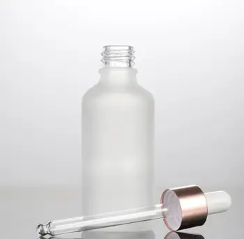10 ml 15ml 30ml 50ml 100ml fosco cosméticas do óleo essencial de vidro conta-gotas do frasco conta-gotas frascos com a rosa de ouro cap SN65 2