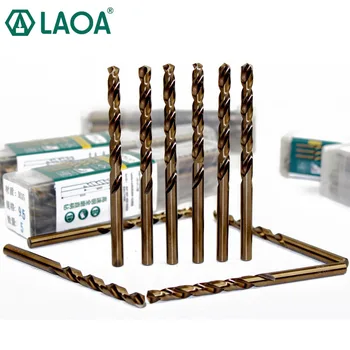 LAOA 5pcs Co-Cobalto de Aço Incluem o Aço Inoxidável de Torção de brocas Para Perfuração de Metais Especial de Aço Inoxidável HRC65 1
