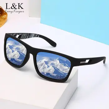 LongKeeper Óculos de sol Polarizados Homens de Marca Designer Praça de Esportes de Óculos de Sol para homens de Condução Preto Armação de Óculos de proteção UV400 okulary 1