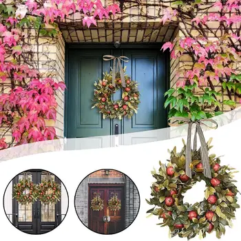 38cm Queda de Romã Coroa de flores, Decoração do Exterior, Interior de Casa, de Porta em Anel de Coroas de flores Para a Casa Garden Party de Parede Decoração da Janela 2