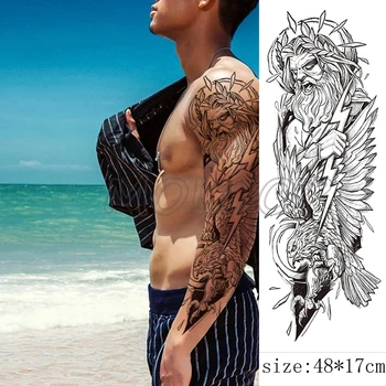 Tatuagem temporária Adesivo Ângulo de Asas Flor Rosa Penoy Braço Completo a Arte de Corpo de Anime Fake Tattoos para Mulher Homem 1