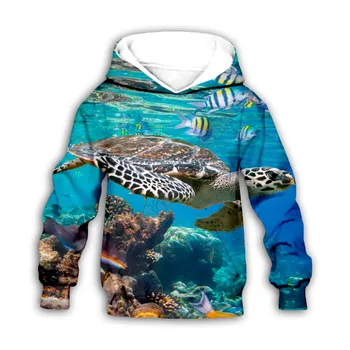 Tartaruga de mar impressos em 3d Hoodies família terno tshirt zíper Pulôver de Crianças Terno de Moletom Agasalho/Cuecas, Shorts 06 1