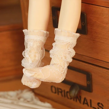 BJD boneca meias de renda média meias para 1/8 1/6 1/4 1/3 BJD DD SD boneca acessórios da boneca meias coloridas 2