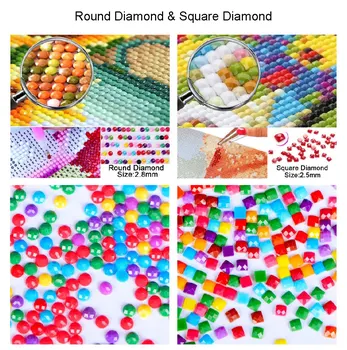5D Diy Diamante Pintura Menina Mosaico Completo Quadrado Redondo Broca Bordado Figura Strass Fotos de Decoração de Quarto de Crianças 2