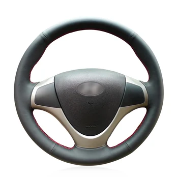 DIY Personalizado Preto de Couro Artificial Cobertura de Volante para Hyundai i30 2009-2011 1