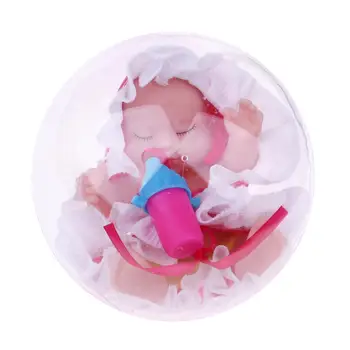 Simulação de Sono do bebê Boneca de Abrir o Ovo de brinquedo crianças uma Figura de Ação de Brinquedos de Crianças Presentes de Natal -Rosa Vermelha 2