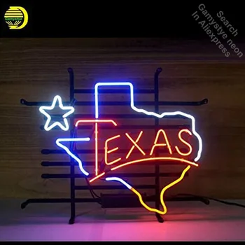 Os Sinais de néon para o Texas Luz de Néon Sinal Artesanal de Néon Lâmpadas sinal de Tubo de Vidro Decorar o Restaurante Loja de Parede Sinais dropshipping 1