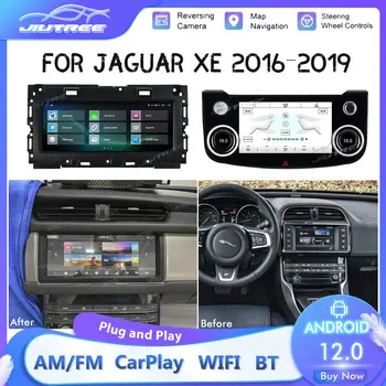 Android 12 Para a Jaguar XE XEL 2016 2017 2018 2019 auto-Rádio, GPS, Ar Tela Navi Estéreo Multimídia Player de Áudio da Unidade de Cabeça de Rádio