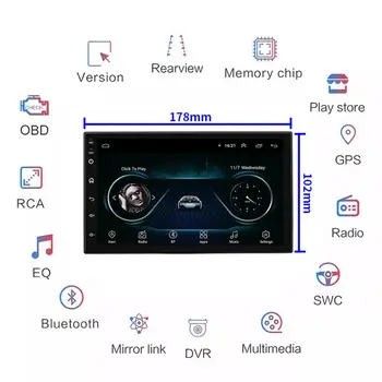 Rádio 2 Din Carro Android StereoMultimedia Áudio Player 9 Polegadas Gravador De Cassetes 1