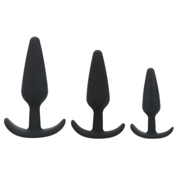 Plug anal Plug Anal 3 de Adulto de Tamanho Produtos da Próstata Massagem Erótica, Brinquedos do Sexo para Mulher Nenhuma Vibração S/M/L 2