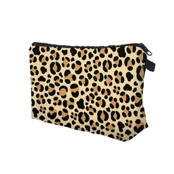 Impermeável Leopard Impressão Saco Cosmético da Mulher Moda Maquiagem da Jóia das Senhoras Bolsa de Viagem, Organizador de produtos de Higiene pessoal produtos de Higiene pessoal 2