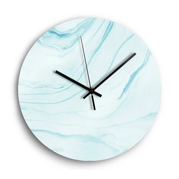 Mármore Textura Branca LinesWall Casa Do Relógio De Decoração De Quarto Silencioso De Parede, Relógio Digital, Relógio De Parede Design Moderno 1