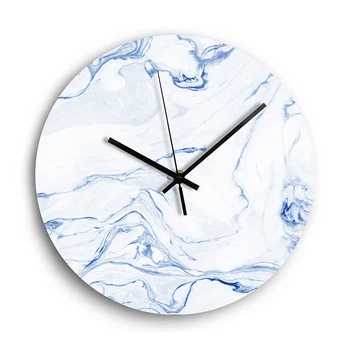 Mármore Textura Branca LinesWall Casa Do Relógio De Decoração De Quarto Silencioso De Parede, Relógio Digital, Relógio De Parede Design Moderno 2