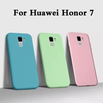 Frete grátis Fundas Caso Para o Huawei honor 7 Líquido suave caixa do Telefone do Silicone Para o Huawei Honor 7 PLK-AL10 PLK-L01 Tampa Traseira armo 1