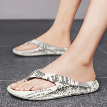 2021 Mens Flip Flops EVA Massagem Sandálias Casuais Sapatos Casa Chinelos de Verão, Moda Praia Flip-Flops Plataforma sandalias mujer 1
