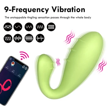 9 Velocidades Vagina Ovos Vibrador Para as Mulheres APP sem Fios Bluetooth, Controle de ponto G de Vibração Ovo Dildo Jogos de Adultos Brinquedos Sexuais para as Mulheres 2