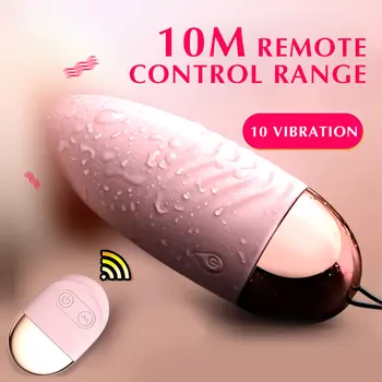 Feminino desgaste ovo vibratório com controle remoto G-spot simulador vaginal bola plug anal ovo vibratório masturbação dispositivo adulto do sexo brinquedo 1
