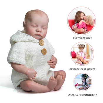 49cm Adorável Reborn Dolls Brincar de faz de conta Flexíveis, Realistas Reborn Dolls para o Bebê Recém-nascido Boneca DIY Dress Up Kits com Veias 1