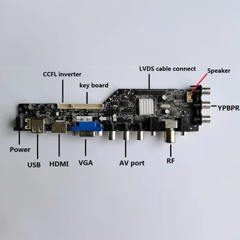 Kit para 30Pin LVDS HSD170MGW1/HT190WG3/M190MWW3/M190MWW4 1440*900 2CCFL painel USB VGA DVB LCD placa de controlador compatível com HDMI 2