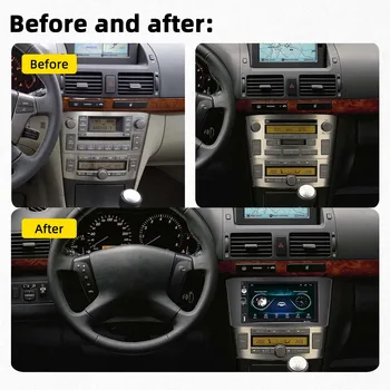 2 Din Android som do Carro com Tela para Toyota Avensis 2002-2008 7 polegadas auto-Rádio Multimédia Player GPS BT wi-FI de FM Aotoradio 2