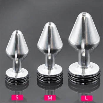 BDSM Espacial Internacional Alumínio Anal tomadas Para Homens E Mulheres Com Choque Elétrico G-spot Anal Tampões Traseiros Atrium Plug Espelho 2