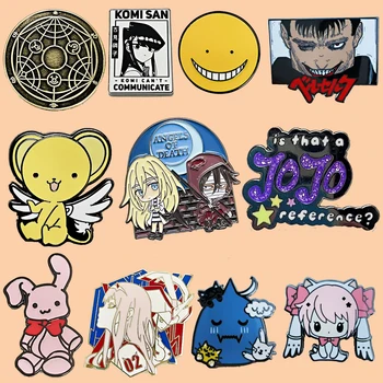 Motosserra Homem Esmalte Pinos de Metal Broche Mangá Jóias de desenhos animados Emblema para as Mulheres, Homens Pin de Lapela Mochila, Sacos de Crachá de Crianças Anime 1